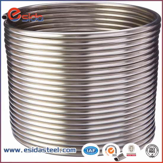 Bright Annealed 304 304L 316 316L Stainless Steel Welded Coiled Tube